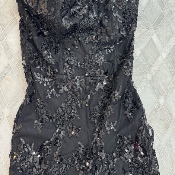 Alice + Olivia Black Sequin Lace Jumpsuit - Picture 3 of 4